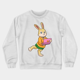 Bunny as Secretary with Laptop Crewneck Sweatshirt